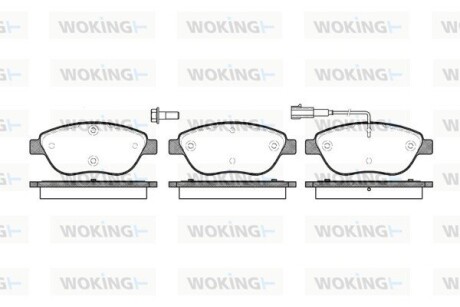 КОЛОДКИ ГАЛЬМІВНІ woking p9593.01