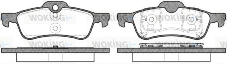 Колодки тормозные woking p9623.00