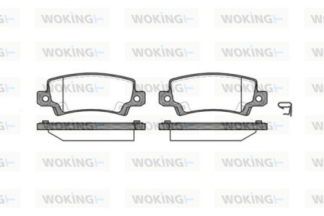 Колодки тормозные диск. задн. (Remsa) Toyota Corolla 00>01, 01>07 (P9743.02) woking p974302