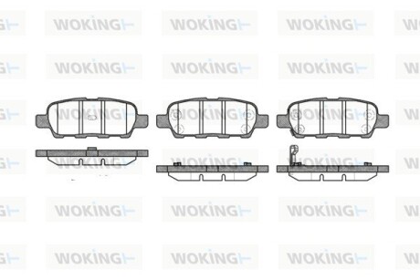 КОЛОДКИ ГАЛЬМІВНІ woking p9763.01