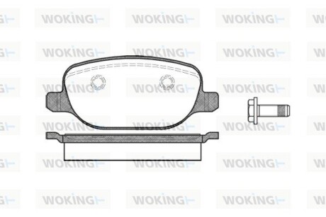 Колодки тормозные woking p9783.00