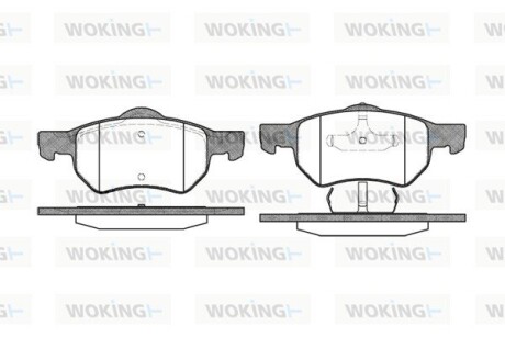 Колодки тормозные woking p9823.00