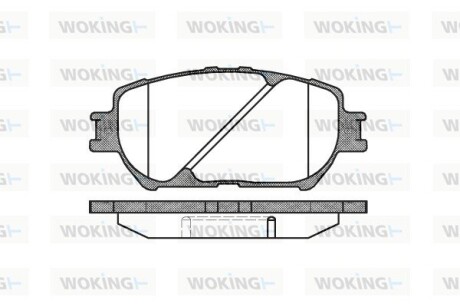 Колодки гальмівні диск. перед. (Remsa) Toyota Camry 2.0 01-06,Toyota Camry 2.4 01-06 (P9843.00) woking p984300