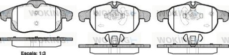 Колодки тормозные диск. перед. (Remsa) Opel Vectra C ATE ver. (P9883.40) woking p988340