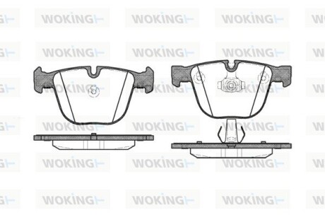 Колодки тормозные диск. задн. (Remsa) BMW 5e60, 6e63, 7e65, 7f01, X5e70, X5f15 (P9923.00) woking p992300