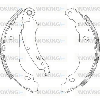 Колодки гальмівні бараб. задн. (Remsa) Dacia Logan I (04-), Renault Clio II (Bosch ver, ABS-) (Z4074.00) woking z407400