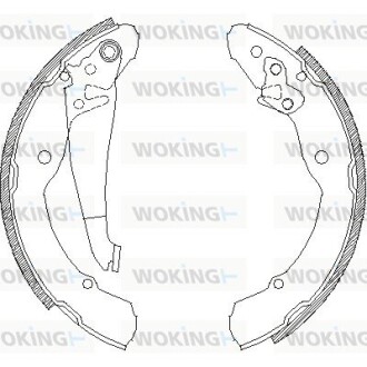 Колодки гальмівні бараб. задн. (Remsa) Skoda Octavia I (99>), Octavia II (04>), Rapid (12>) (Z4082.00) woking z408200