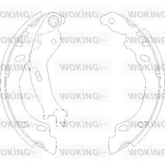 Колодки гальмівні бараб. задн. (Remsa) Fiat 500 07> Panda 03> / Bosch ver. (Z4158.00) woking z415800