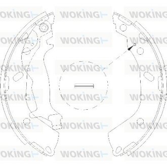 Колодки гальмівні бараб. задн. (Remsa) Hyundai Getz 1.1 02-10,Hyundai Getz 1.3 02-10 (Z4193.00) woking z419300