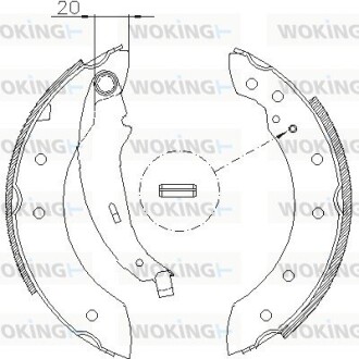 Колодки тормозные бараб. задн. (Remsa) Dacia Logan 1.2 04-,Dacia Logan 1.4 04- (Z4199.01) woking z419901