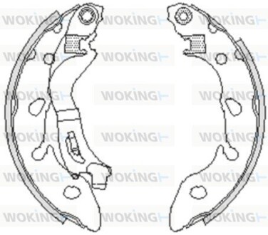 Колодки тормозные бараб. задн. (Remsa) Fiat 500 07> Panda 03> (Z4249.00) woking z424900