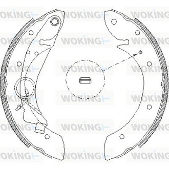 Колодки гальмівні бараб. задн. (Remsa) Citroen Berlingo 1.6 08-,Peugeot 206 sw 1.4 02- (Z4419.00) woking z441900