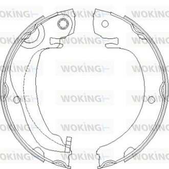 Колодки гальмівні бараб. задн. (Remsa) Toyota Corolla verso 1.6 04-09,Toyota Corolla verso 1.8 04-09 (Z4680.00) woking z468000