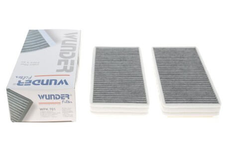 Фільтр салону MB E-class (W210) (к-кт 2шт.) (вугільний) wunder filter wpk 701