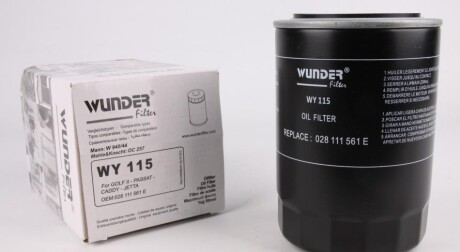 Фільтр оливний wunder filter wy 115