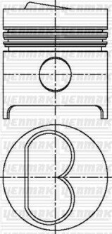 Поршень с кольцами і пальцем (размер отв. 82.60/STD) FIAT 1.7-1.9D (149 B 3,000, 149 B 4,000 M 705 BA,19,0) yenmak 31-03394-000