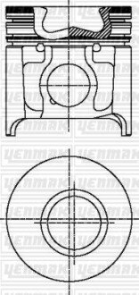 Поршень с кольцами і пальцем (размер отв. 94.40/STD) FIAT Ducato, IVECO Daily 2.8d(8140,23,3700) yenmak 31-03690-000