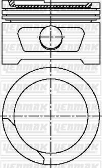 Поршень с кольцами і пальцем (размер отв. 79,00/STD) OPEL ASTRA F 1.6 (4цил.) (C 1.6 NZ, X 16 SZ, X 16 SZR) yenmak 31-03803-000