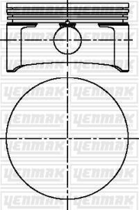 Поршень с кольцами і пальцем (размер отв. 80.5 / STD) Opel Astra G 1.8 (4цл.) (X 1.8 XE1, Z 1.8 XE, Z 1.8 XEL) yenmak 31-04219-000