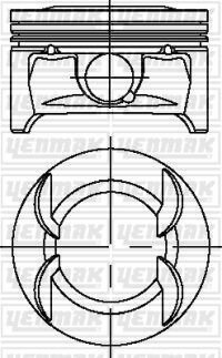 Поршень с кольцами і пальцем (размер отв. 79 / STD) OPEL ASTRA J 1.6 (4цл.) (A16XER) yenmak 31-04231-000