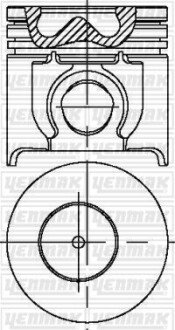 Поршень с кольцами і пальцем (размер отв. 93.67 / STD) FORD TRANSIT -00 (2.5 DI TC) yenmak 31-04252-000