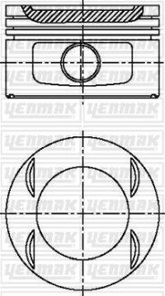 Поршень с кольцами і пальцем (размер отв. 86.00/STD) CITROEN Xsara/Xantia 2,0i FIAT Ulysse 2.0i 16V PEUGEOT 306/406/605 2.0i (XU 10 J 4 RZ) yenmak 31-04499-000