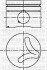 Поршень з кільцями і пальцем (розмір отв. 80,00/STD) BMW 318/325/525/725 2.5 92-, OPEL Omega B 2.5TD (M41, M51 D25WA Turbo, Intercooler) yenmak 3104613000 (фото 1)