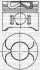 Поршень с кольцами і пальцем (размер отв. 88.01 / STD) DB W202/W210/W211 200-320CDI (OM611 DE22 LA OM612 DE27 LA OM613) yenmak 3104718000 (фото 1)