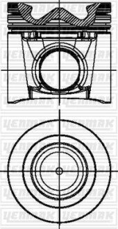 Поршень с кольцами і пальцем (размер отв. 95,80/STD) CITROEN JUMPER 3.0HDI (4цл.) (F1 CE 0481 / 4P10-T2, 4P10-T3, 4P10-T6) yenmak 31-04836-000