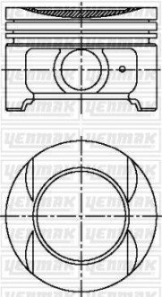 Поршень з кільцями і пальцем (размер отв. 83 / STD) CITROEN Xsantia/Xsara 1.8i, PEUGEOT 306/406 1,8і (XU7 JP 4, LFY) yenmak 31-04924-000