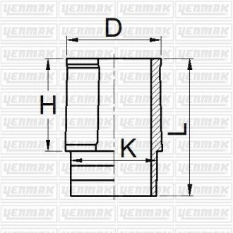 Гильза цилиндра (размер отв. 83 / STD) CITROEN Berlingo 1.8 (4цл.) (205-309-405B) yenmak 51-05881-000