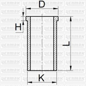 Гильза цилиндра (размер отв. 95.8 / STD) Citroen Jumper 3.0 HDI (4цл.) (DUCATO - DAILY) yenmak 51-65754-000