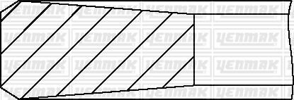 Комплект поршневих кілець (на 1 поршень) (84,00/STD) (3,0/2,0/2,0) BMW E87 118d, E90 338d yenmak 91-09629-000