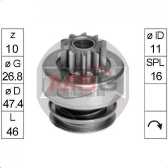 Бендікс стартера zen zn1597