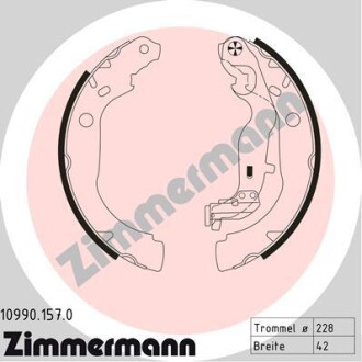 Колодки тормозные барабанные к-кт zimmermann 109901570 (фото 1)