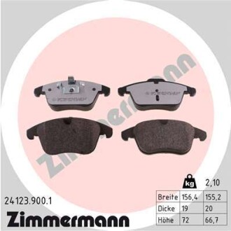 Колодки гальмівні дискові zimmermann 24123.900.1