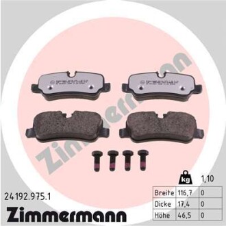 Колодки гальмівні дискові zimmermann 24192.975.1