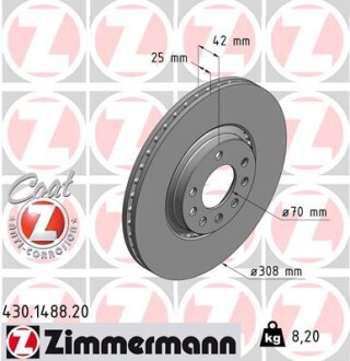 Диск гальмівний Coat Z zimmermann 430148820