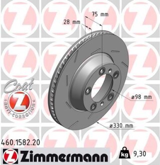 Диск гальмівний Coat Z лівий zimmermann 460158220