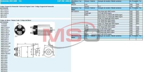 Втягуюче реле zm zm6698